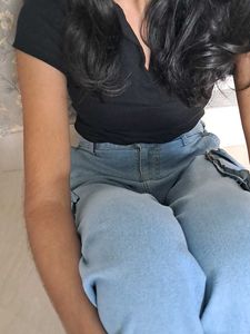 Blue Cargo Jeans FrOm Myntra