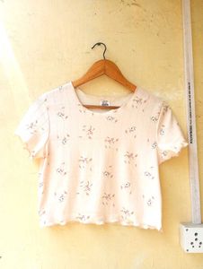Imported Soft Floral Print Crop Top (Women)