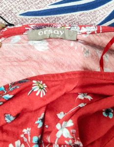 Floral Red Top