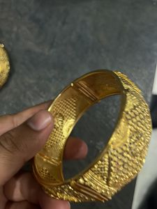 Gold Plated Bangles (Kada)
