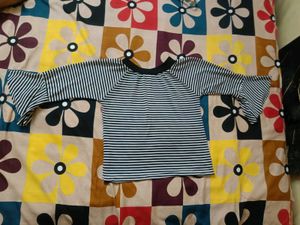 Striped Bell Sleeve Top