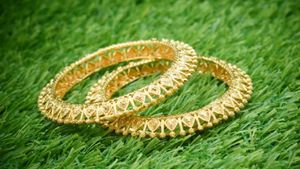 Golden Bangles - Set of Two