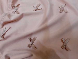 Pink Bow Crop Top