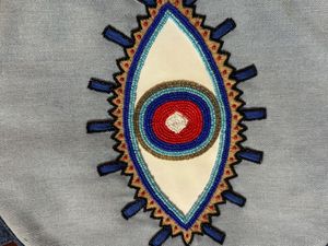 Denim Evil Eye Bag