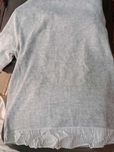 Grey Pearl Embellished Sweater