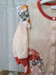 Combo Baby Romper : Floral &amp; Leopard Print