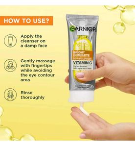 Garnier Vitamin C Bright Serum Cleanser🍋🧴