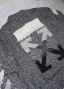 Off-White Grey Knit Sweater