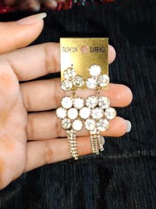 Vintage Rhinestone Dangle Earrings