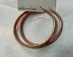 Brand New Rose Gold Hoop Earrings