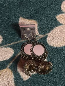 Silver Jhumka Earrings