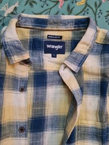Wrangler Yellow Blue Check Shirt