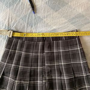 Plaid Pleated Skirt
