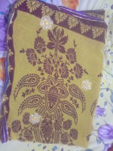 Yellow and Brown Saree