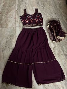 Embroidered Sharara Set