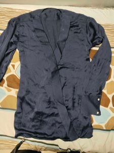 Navy Blue Silky top