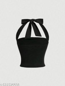 Black Halter Neck Top