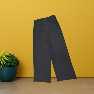 Women black cotton palazo size 28 (O-100)