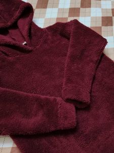 Insense Women Maroon Fleece Hoodie Sweatshirt