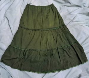 Y2k Vintage Cottagecore Fairy Green Midi Skirt