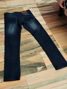Dark Blue Wash Denim Jeans For Boys