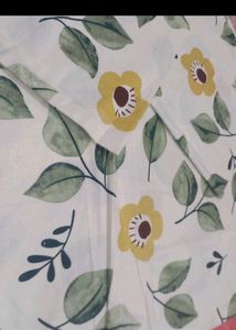 Flower Branded Double Bed Bedsheet Wth Two Pillows