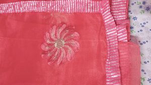 Peach Saree with Blouse Piece
