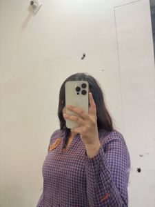 Checked Cotton Kurta