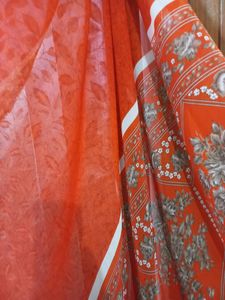 Orange Colour Georgette Saree