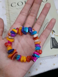 Handmade Real Pebbles Colourful Bracelet