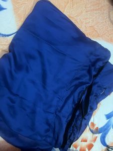 Blue Saree With Black Border