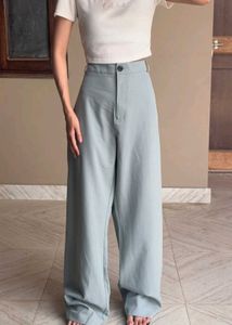 High Waist Mint Green Trousers/PANTS