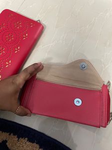Combo Of Two Red Purse