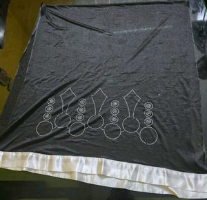 Black Embellished Shwal