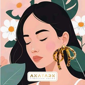 Elegant Gold-Toned Bow Earrings(Textured Stateme)
