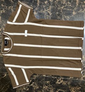 ASOS Brown Stripe Tee - Size M