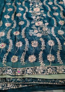 Teal Colour Never Worn Saree