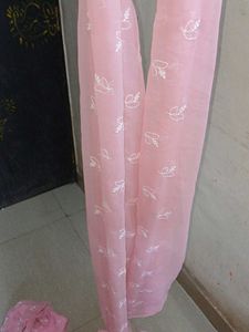 Baby Pink Gown Cum Dress With Chunni