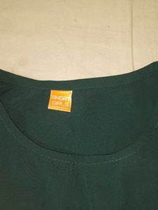 Green Embroidered Tunic Top