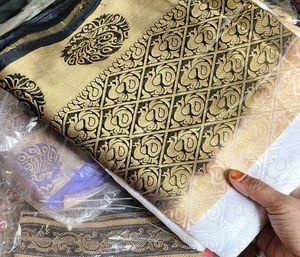 woven banarasi silk blend saree