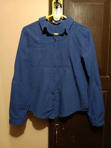 Stylish Blue MAX Button-Down Shirt