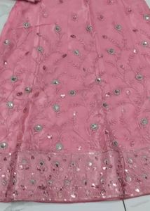 Pink Embroidered Lehenga Choli