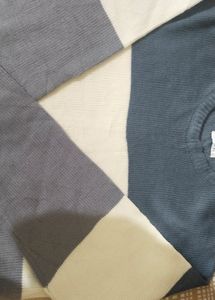 Oversize Winter Unisex Top Grey And White.Little