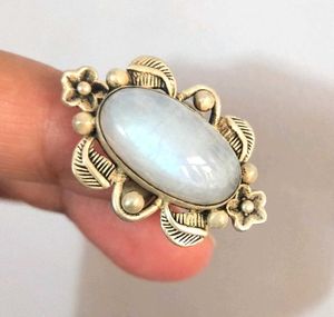 925 sterling silver Moonstone ring