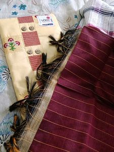New Embroidery Unstitched Suit Set With Dupatta