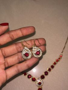 Red Stone Jewelry Set