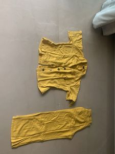 Yellow Linen Coord Set
