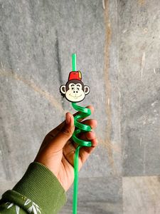 Cute Monkey Straw