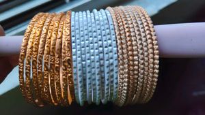 Set of Gold &amp; Silver Bangles