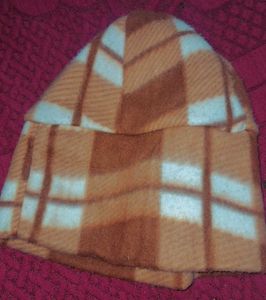 Plaid Fleece Beanie Hat